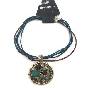 💝Dress Barn Necklace w/ Mosaic Pendant NWT